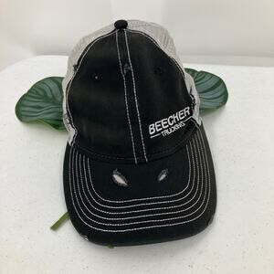 Sportsman Beecher Trucking Black Gray Adjustable Baseball Trucker Dad Hat Cap